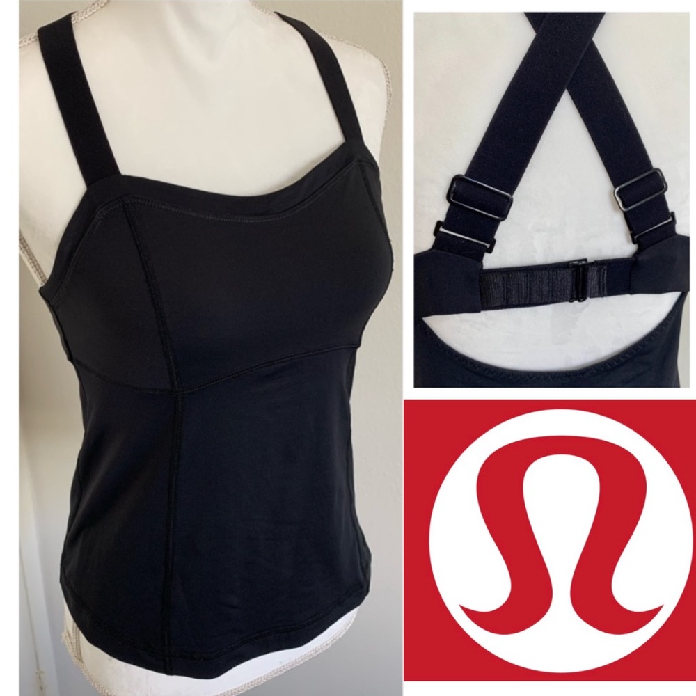 Lululemon Adjust Me Tank Sz6 Built in Bra Workout